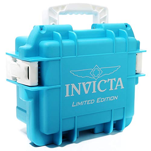Invicta Waterproof Dive/Impac?t Case - 3 Slot Aqua (White Handles)