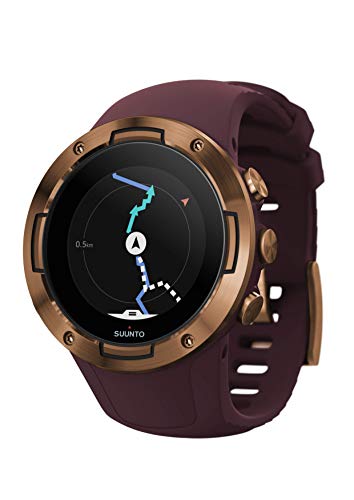 Suunto 5, Lightweight and Compact GPS Sports Watch with 24/7, Activity Tracking and Wrist-Based Heart Rate - Copper/Burgundy