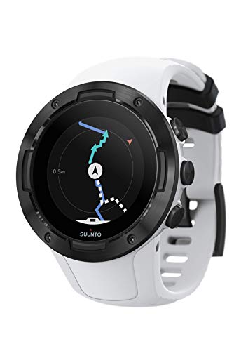 SUUNTO 5, Lightweight and Compact GPS Sports Watch with 24/7, Activity Tracking and Wrist-Based Heart Rate - White/Black, One Size