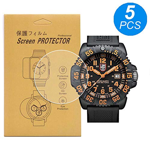 [5-Pack] for Luminox 3059/3059.Set 3502.BO Watch Screen Protector, Full Coverage Screen Protector for Luminox 3059 Watch HD Clear Anti-Bubble and Anti-Scratch XS.3059