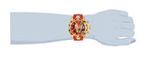 Invicta Men's Marvel Quartz Watch with Stainless Steel, Silicone Strap, Gold, Red, 26 (Model: 30552)