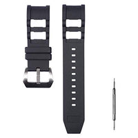 CACA for Invicta Russian Diver Watch Replacement Rubber Silicone Band/Strap - Black Invicta Watch Strap