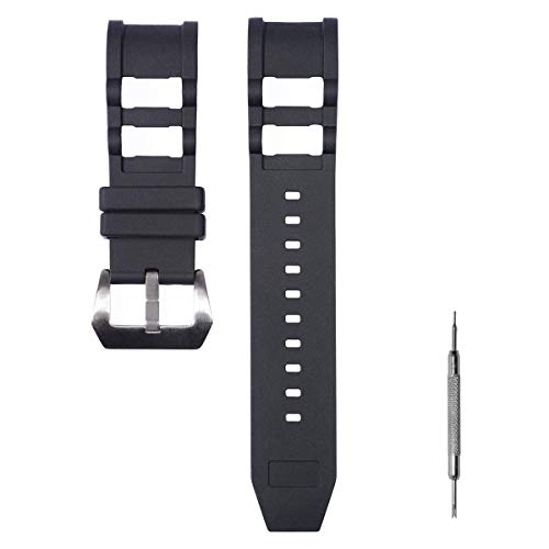 CACA for Invicta Russian Diver Watch Replacement Rubber Silicone Band/Strap - Black Invicta Watch Strap
