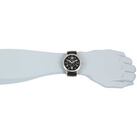 Invicta II Men's 0764 Stainless Steel Watch with Black Leather Band