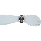 Invicta II Men's 0764 Stainless Steel Watch with Black Leather Band