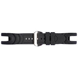 CACA for Invicta Watch Replacement Rubber Silicone Band/Strap with Stainless Steel Buckle for Invicta Reserve Collection Venom - Black Invicta Watch Strap