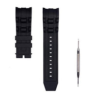CACA for Invicta Pro Diver Watch Replacement Rubber Silicone Band/Strap - Black Invicta Watch Bands