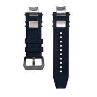 CACA for Invicta Subaqua Noma III - Soft and Durable Rubber Silicone Replacement Watch Band/Strap with Meatal Inserts and Buckle - Black Invicta Watch Strap