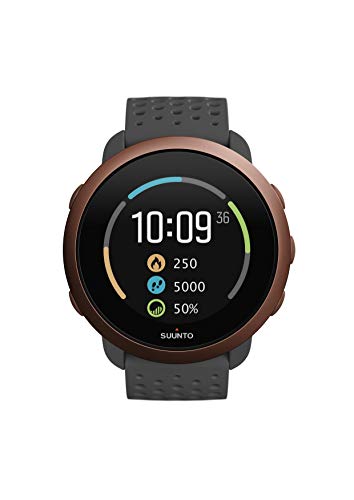 Suunto 3,  Sports Watch with Wrist-Based Heart Rate, 24/7 Fitness Activity and Recovery Tracking - Grey/Copper