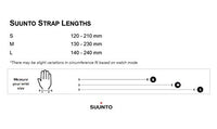 Suunto Watch Strap, 20mm, Silicone, Ocean Steel- Athletic, S+M: 120-230 mm