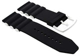26MM Silicone Rubber Diver Band Strap for Invicta Excursion 18202 Watch Black
