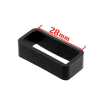 10 Pieces Size 28mm Black Rubber Replacement Keeper Watch Band/Strap Loop for Men Women
