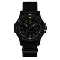 Luminox Mens Watch Leatherback Sea Turtle Giant 44 mm Black Green Display Gold Numbers (XS.0333): 100 M Waterproof + Super Luminova + Carbonox Case