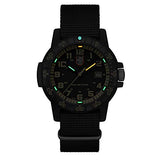 Luminox Mens Watch Leatherback Sea Turtle Giant 44 mm Black Green Display Gold Numbers (XS.0333): 100 M Waterproof + Super Luminova + Carbonox Case