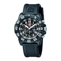 Luminox Watches Men - Navy Seals Colormark Chronograph Black White (XS.3081/3080 Series) - 200 Meter Waterproof, Hardened Mineral Glas, Luminous