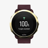Suunto 3,  Sports Watch with Wrist-Based Heart Rate, 24/7 Fitness Activity and Recovery Tracking - Burgundy