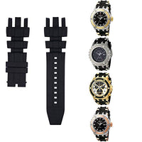 CACA for Invicta Subaqua Reserve Watch Replacement Rubber Silicone Band/Strap - Black Invicta Watch Strap