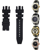 CACA for Invicta Subaqua Reserve Watch Replacement Rubber Silicone Band/Strap - Black Invicta Watch Strap