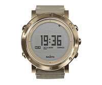 Suunto Mens Essential Gold Digital Display Quartz Watch, Ivory Leather Band, Round 49.1mm Case