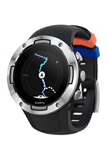 SUUNTO 5, Lightweight and Compact GPS Sports Watch with 24/7, Activity Tracking and Wrist-Based Heart Rate - Black/Steel