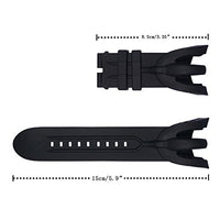 CACA for Invicta Venom Reserve Swiss Quartz Chronograph Replacement Rubber Silicone Watch Band/Watch Strap - Black Invicta Watch Strap