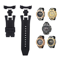 CACA for Invicta Subaqua Noma V Noma 5 - Soft and Durable Rubber Silicone Watch Band Watch Strap - Black Invicta Watch Bands