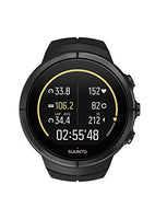 Suunto Spartan Ultra All Black Titanium Digital Display Quartz Watch, Black Silicone Band, Round 50mm Case