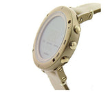 Suunto Mens Essential Gold Digital Display Quartz Watch, Ivory Leather Band, Round 49.1mm Case