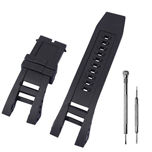 CACA for Invicta Subaqua Noma IV Watch Replacement Rubber Silicone Band/Strap - Black Invicta Watch Strap