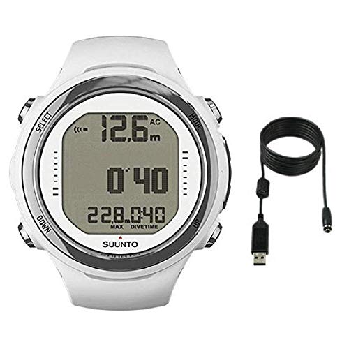 SUUNTO D4i Novo Dive Watch with USB PC Download Kit, White