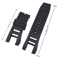 CACA for Invicta Subaqua Noma IV Watch Replacement Rubber Silicone Band/Strap - Black Invicta Watch Strap