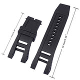CACA for Invicta Subaqua Noma IV Watch Replacement Rubber Silicone Band/Strap - Black Invicta Watch Strap