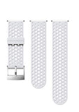 Suunto Watch Strap, 24mm, Silicone, White Steel- Athletic, S+M: 120-230 mm