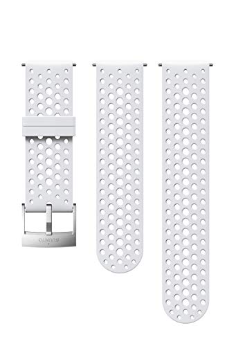 Suunto Watch Strap, 24mm, Silicone, White Steel- Athletic, S+M: 120-230 mm