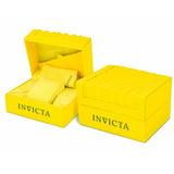 Invicta Collectors Three Slot Watch Box in Grey and Yellow DC3GREY-YEL