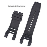 CACA for Invicta Subaqua Noma IV Watch Replacement Rubber Silicone Band/Strap - Black Invicta Watch Strap