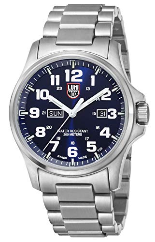 Luminox Outdoor Mens Watch Atacama Field (XL.1924.M/ 1920 Series): 200m Waterproof Stainless Steel Bracelet Case Anti-Reflective Sapphire Crystal; Day & Date Indication