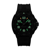Luminox Men's 0201.SL Sentry 0200 Black Case With Luminescent Accents, Black Rubber Band Watch