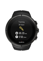Suunto Spartan Ultra All Black Titanium Digital Display Quartz Watch, Black Silicone Band, Round 50mm Case