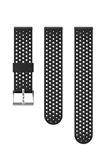 Suunto Watch Strap, 20mm, Silicone, Black Steel- Athletic, S+M: 120-230 mm