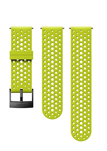 Suunto Watch Strap, 24mm, Silicone, Lime Black- Athletic, S+M: 120-230 mm