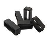 10 Pieces Size 28mm Black Rubber Replacement Keeper Watch Band/Strap Loop for Men Women