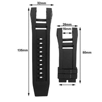 Invicta Watch bands Rubber Watch Band /Strap Replacement Men for Invicta Subaqua Noma IV - Black Invicta Watch Strap