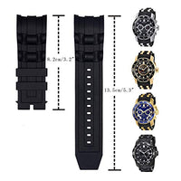 CACA for Invicta Pro Diver Watch Replacement Rubber Silicone Band/Strap - Black Invicta Watch Bands