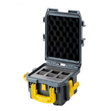 Invicta Collectors Three Slot Watch Box in Grey and Yellow DC3GREY-YEL