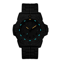 Luminox Navy Seal Mens Watch Black Out (XS.3502.BO / 3500 Series): 200 Meter Waterproof + Light Weight Carbon Case and Band + Constant Night Visibility