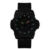 Luminox Navy Seal Mens Watch Black Out (XS.3502.BO / 3500 Series): 200 Meter Waterproof + Light Weight Carbon Case and Band + Constant Night Visibility
