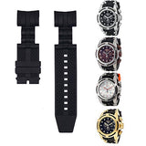 CACA for Invicta Reserve Jason Taylor Bolt Zeus Watch Replacement Rubber Silicone Band/Strap - Black Invicta Watch Strap
