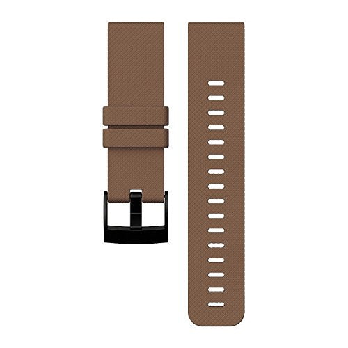 New Suunto Traverse Coffee Brown Silicone Strap AW16 PVD Black Brush Buckle