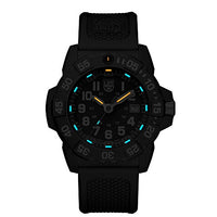 Luminox Navy Seal Mens Watch Black Dial (XS.3501/3500 Series): 200 Meter Waterproof + Light Weight Carbon Case and Band + Constant Night Visibility